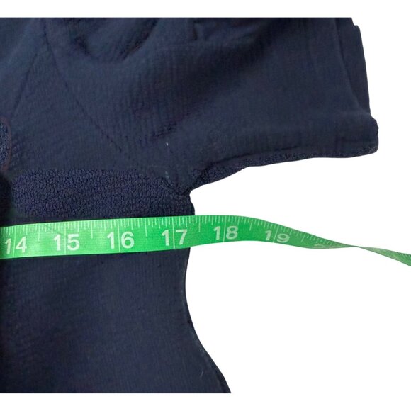 MEDIUM English Factory Solid Navy Blue Mini Dress Nordstrom - Picture 8 of 9